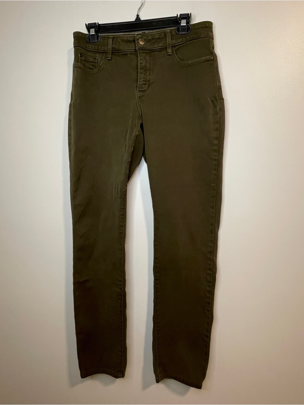 NYDJ Women's ALINA Skinny Jeans Olive Green